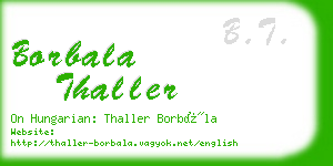 borbala thaller business card